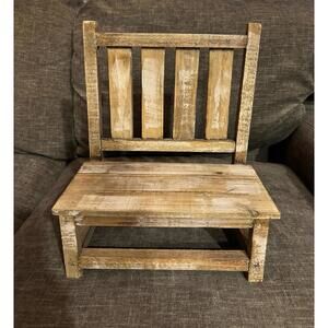 Farmhouse Display Wooden Bench Chair